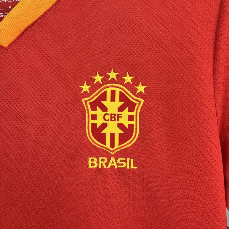 CAMISA DA SELEÇÃO DO BRASIL 25/26 VERMELHO EDIÇÃO ESPECIAL